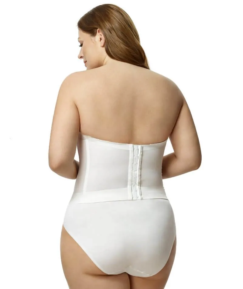 Elila Underwired Satin Strapless Longline - White