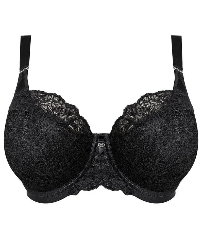 Elomi Brianna Underwire Padded Half Cup Bra - Black