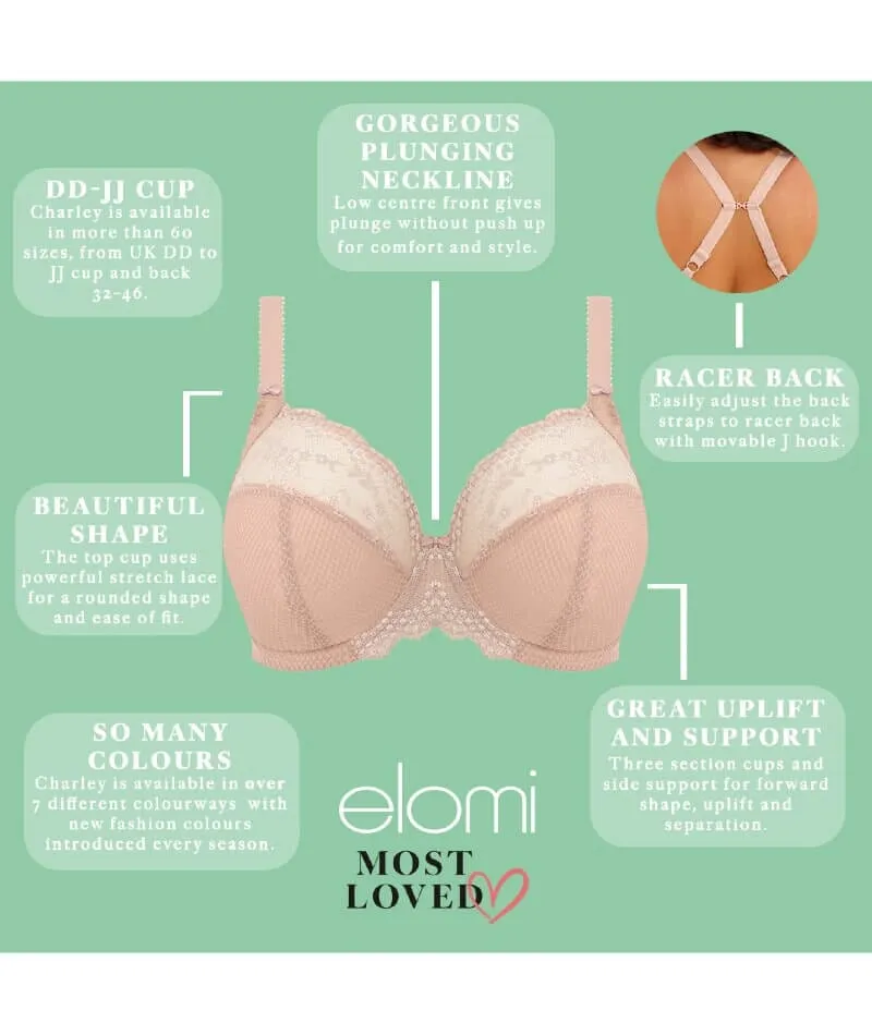 Elomi Charley Underwire Plunge Bra - Fawn