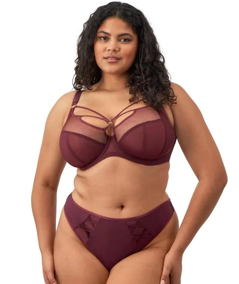Elomi Sachi Underwired Plunge Bra - Cabernet