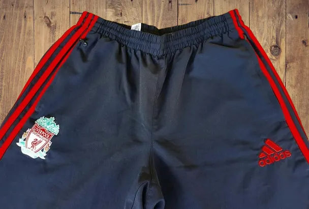 ENGLISH PREMIER LIVERPOOL FC 2009-2010 ADIDAS PRESENTATION & TRAINING PANTS MEDIUM UK SIZE 34"  # P06963  SOLD OUT **