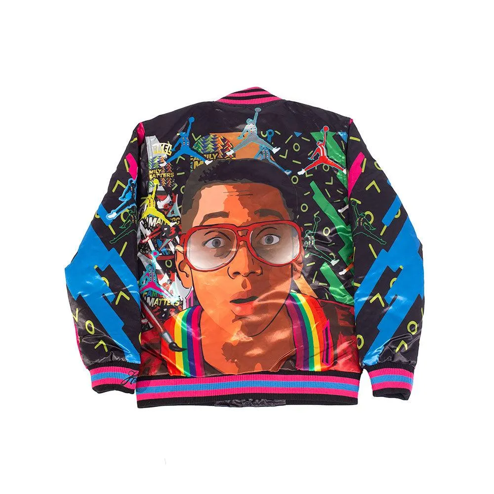 FAMILY MATTERS URKEL RETRO SATIN JACKET