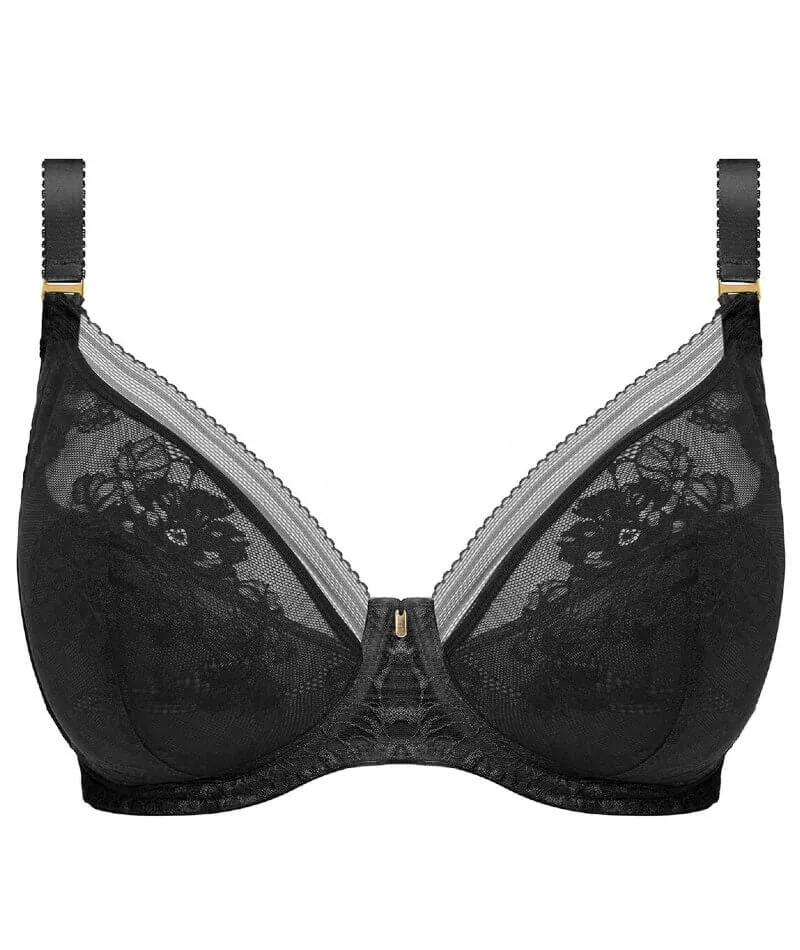 Fantasie Fusion Lace Underwire Padded Plunge Bra - Black