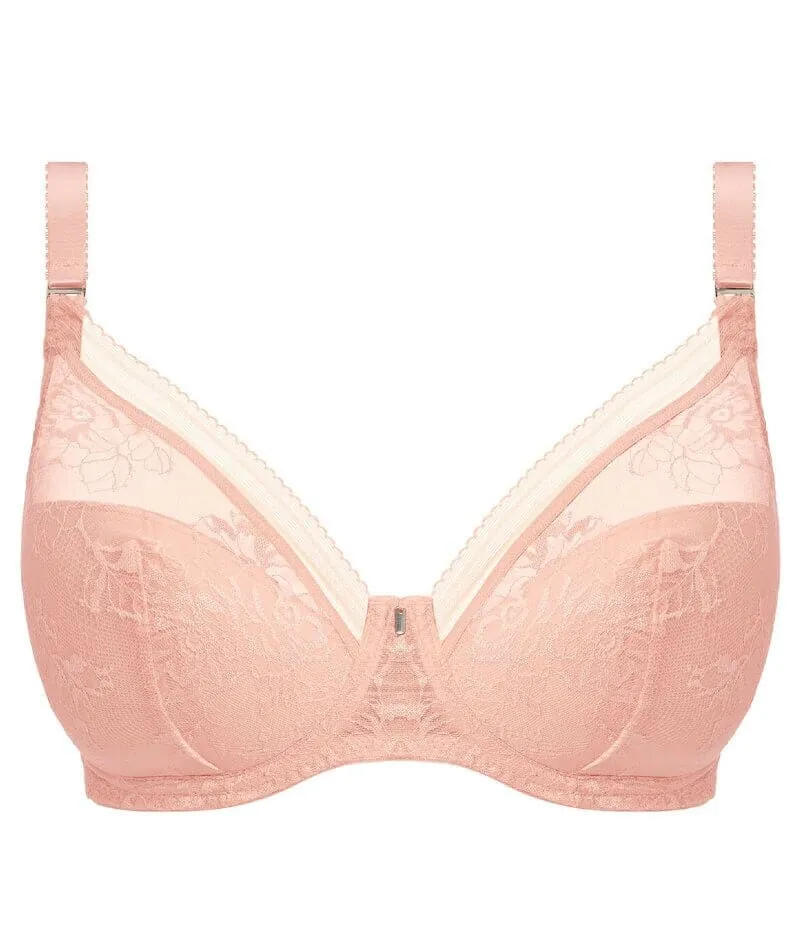 Fantasie Fusion Lace Underwire Padded Plunge Bra - Blush