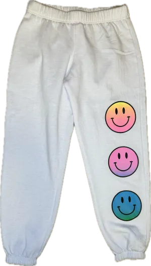 FIREHOUSE-  Multi Smileys Sweatpants (White)