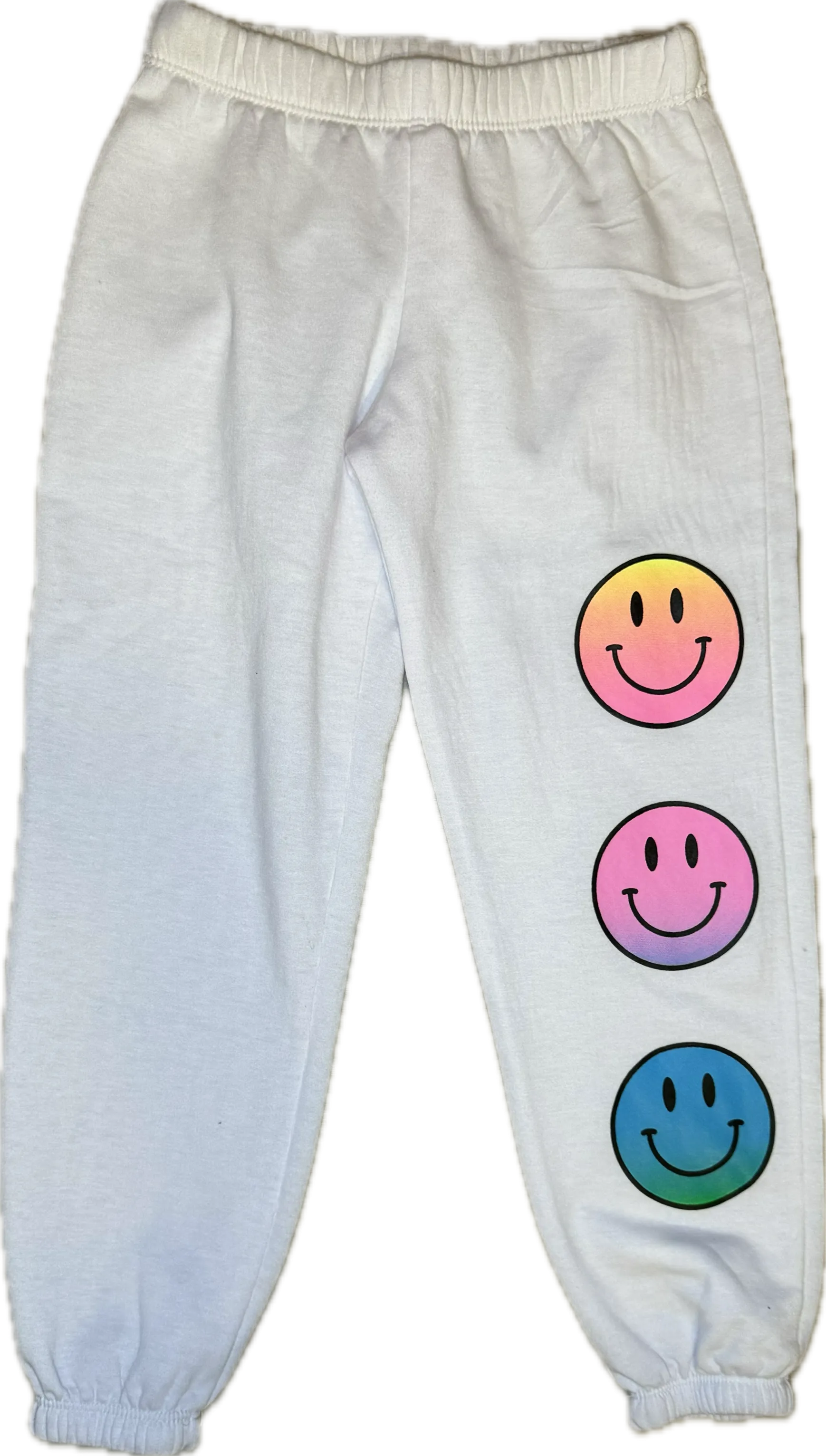 FIREHOUSE-  Multi Smileys Sweatpants (White)