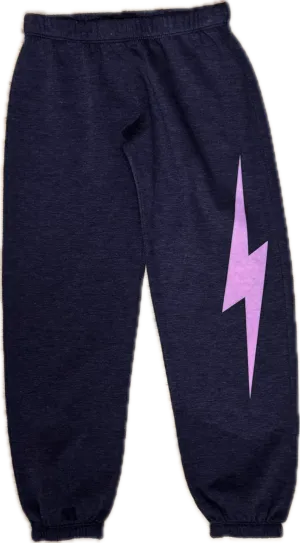 FIREHOUSE- Neon Pink Bolt Sweatpants (navy)
