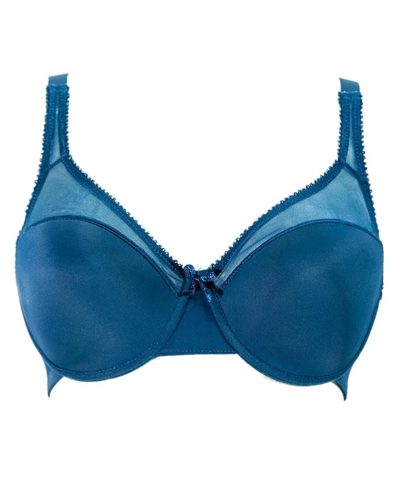 Firozi Soft Padded With Net Flourish Bra - Single Padded Underwired Bra - FL3012