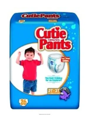 First Quality Youth Training Pants Cutie Pants Pull On 2T-3T Disposable (#CR7007-BG, Sold Per Bag)