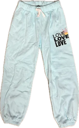 FLOWERS BY ZOE- SEAFOAM LOVE SWEATPANTS