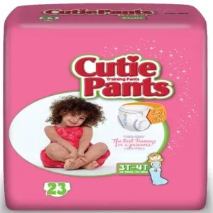 FQCR7008 - First Quality Cuties Refastenable Training Pants for Girls 2T-3T, up to 34 lbs.