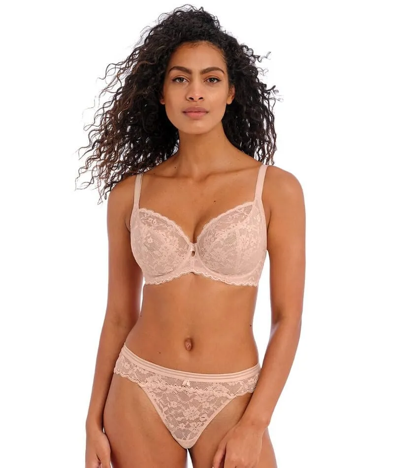 Freya Offbeat Underwired Plunge Bra - Natural Beige