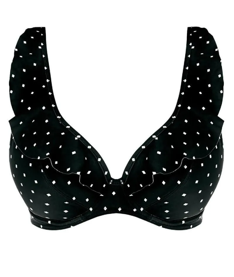 Freya Swim Jewel Cove Underwire High Apex Bikini Top - Black