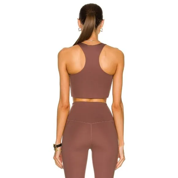 Girlfriend Collective Paloma Longline Sports Bra Valley Brown SZ S NWT