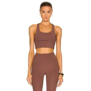 Girlfriend Collective Paloma Longline Sports Bra Valley Brown SZ S NWT