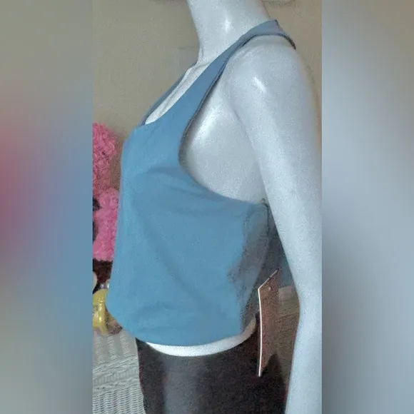 Girlfriend Collective Paloma racerback sports bra Teal blue color Size 3XL NWT