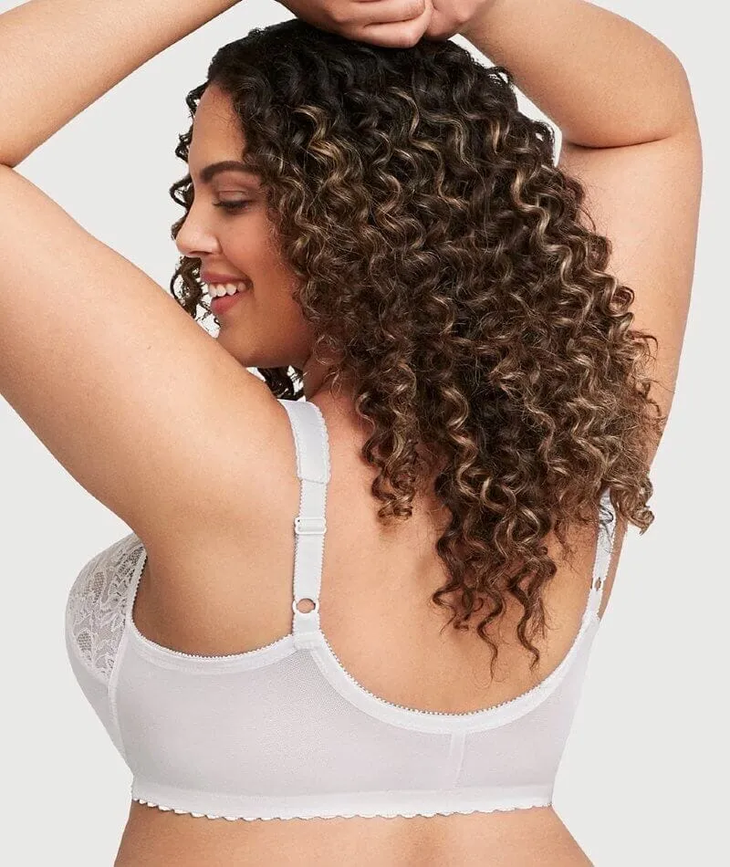 Glamorise Magiclift Front-Closure Support Wire-Free Bra - White