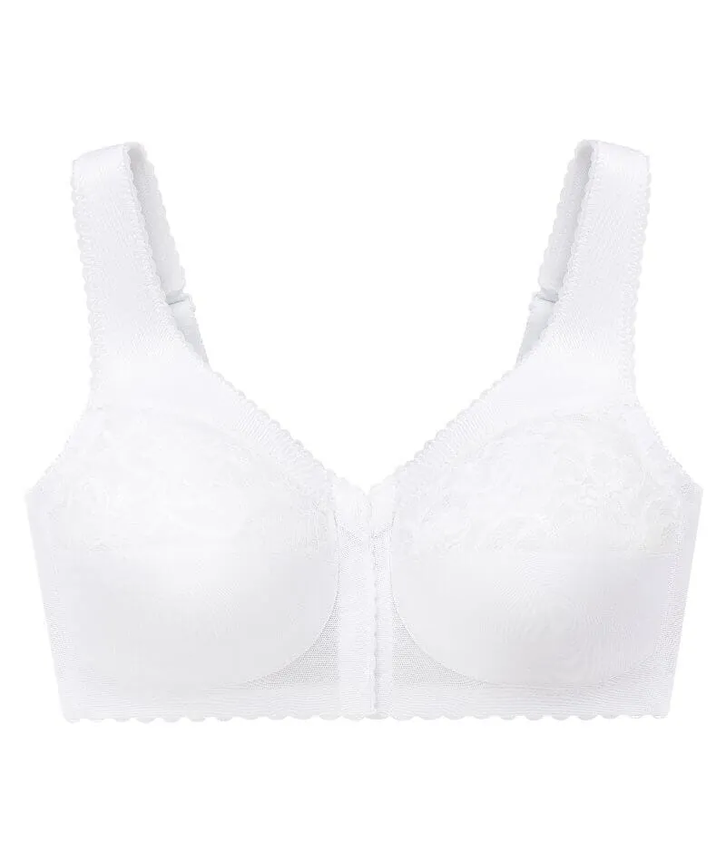 Glamorise Magiclift Front-Closure Support Wire-Free Bra - White