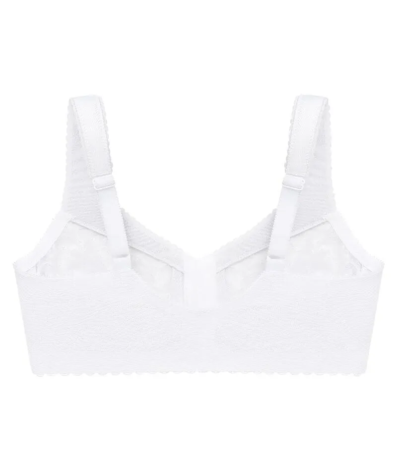 Glamorise Magiclift Front-Closure Support Wire-Free Bra - White