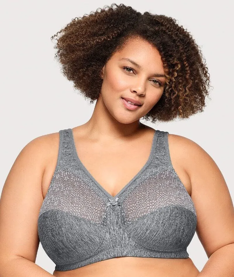 Glamorise Magiclift Moisture Control Wire-Free Bra - Gray