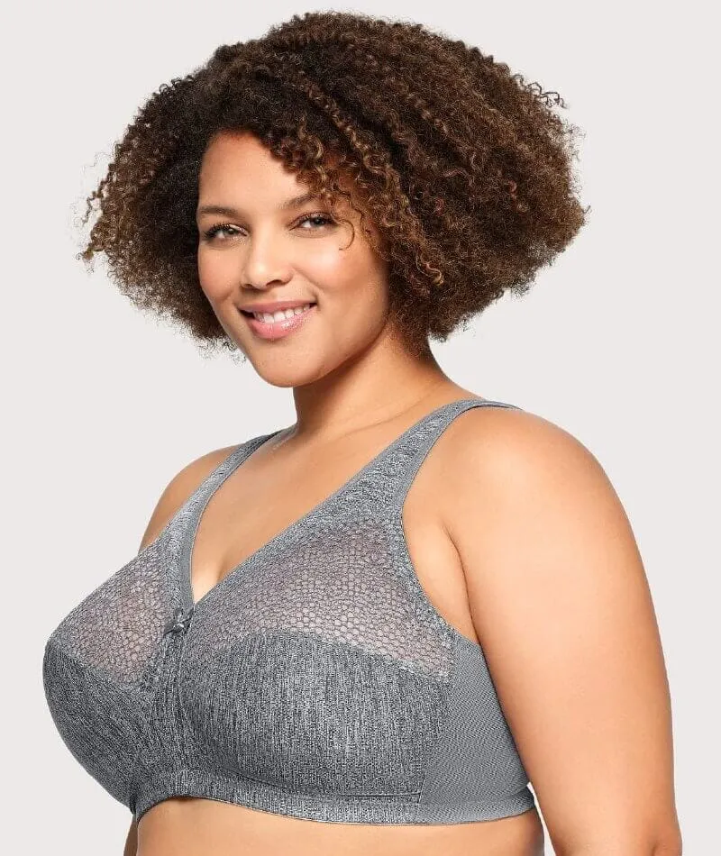 Glamorise Magiclift Moisture Control Wire-Free Bra - Gray