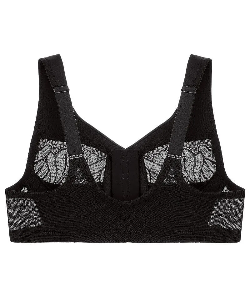 Glamorise Magiclift Natural Shape Wire-Free Front-Closure Bra - Black