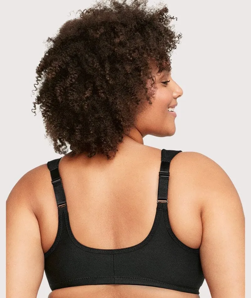 Glamorise WonderWire Front-Closure Bra - Black