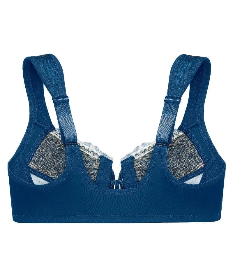 Glamorise WonderWire Front-Closure Bra - Dark Denim