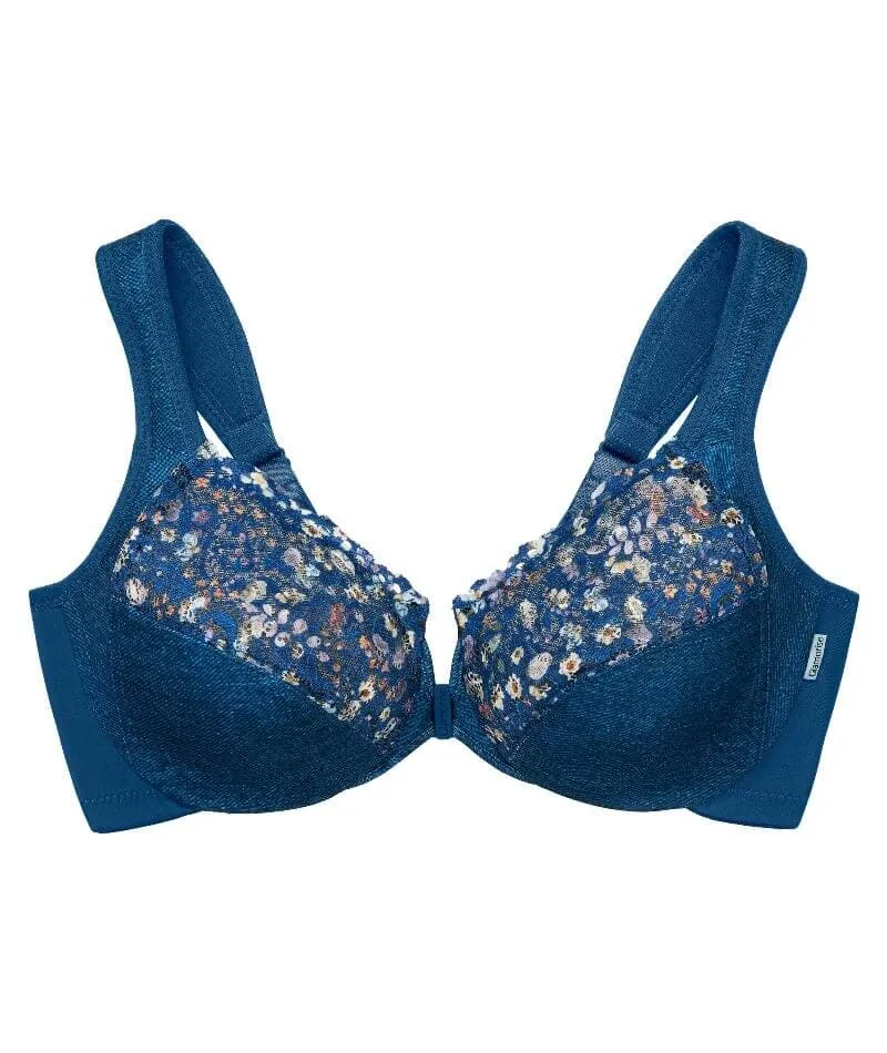 Glamorise WonderWire Front-Closure Bra - Dark Denim