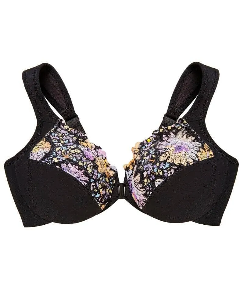 Glamorise WonderWire Front-Closure Bra - Floral Print