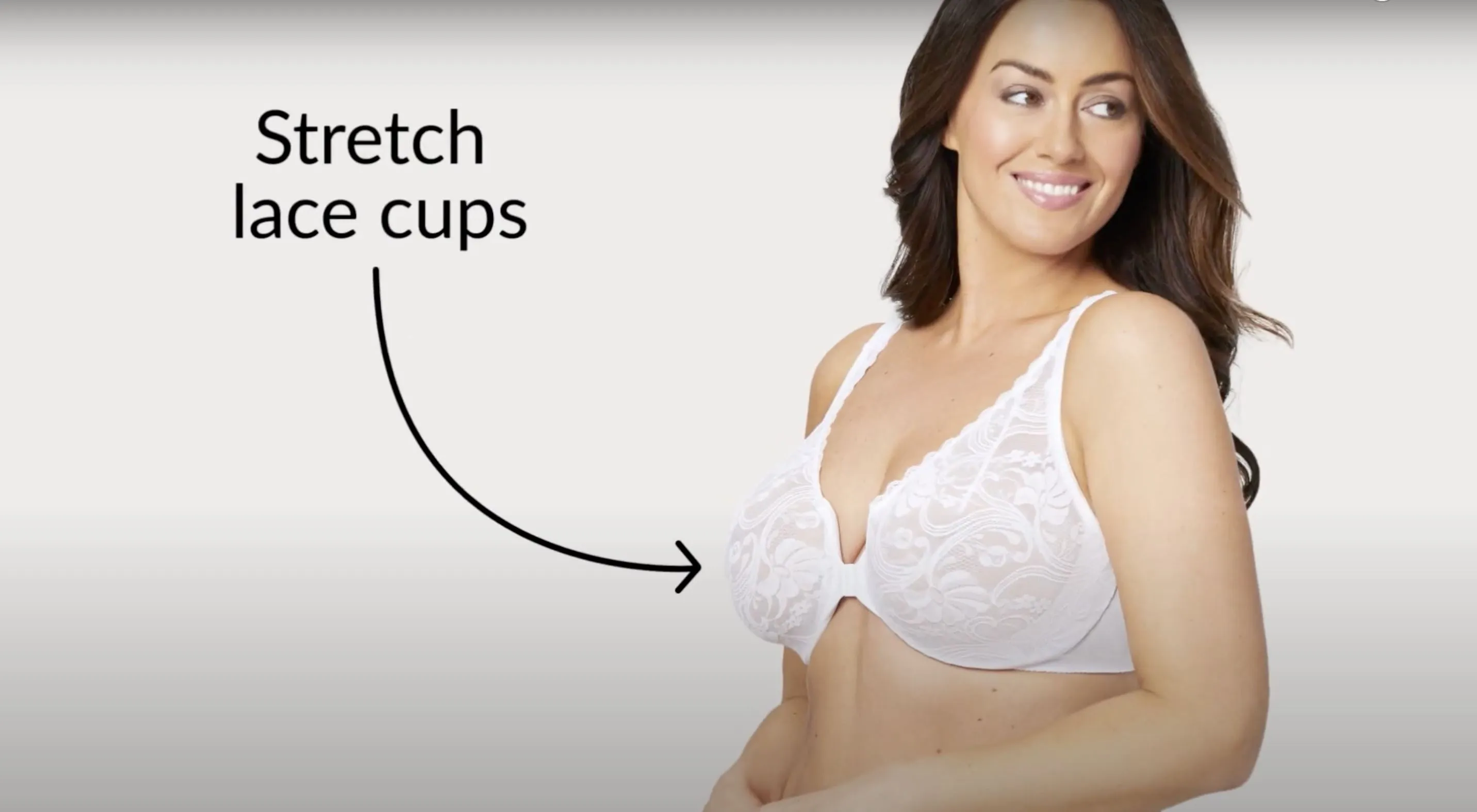 Glamorise WonderWire Front-Closure Stretch Lace Bra - Black