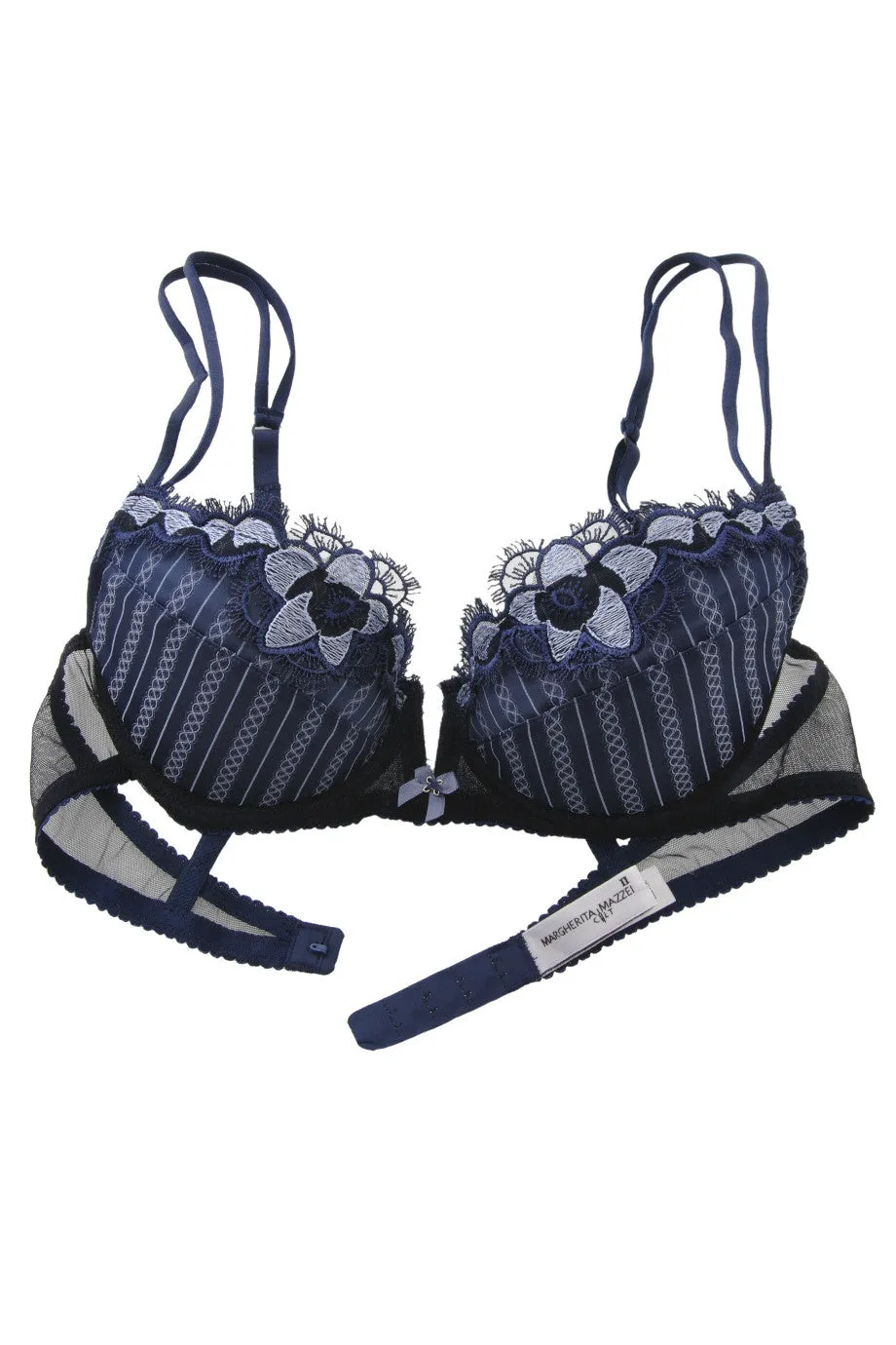 GLAMOUR Blue Lace Push Up Bra