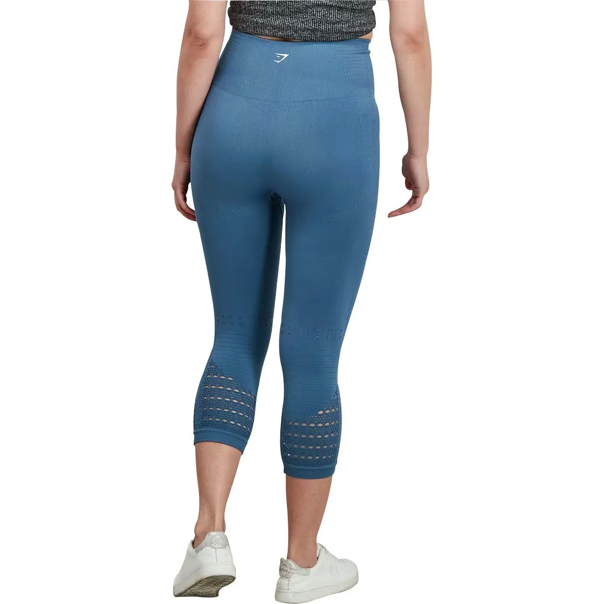Gymshark Energy Seamless Womens 3/4 Training Tights - Blue