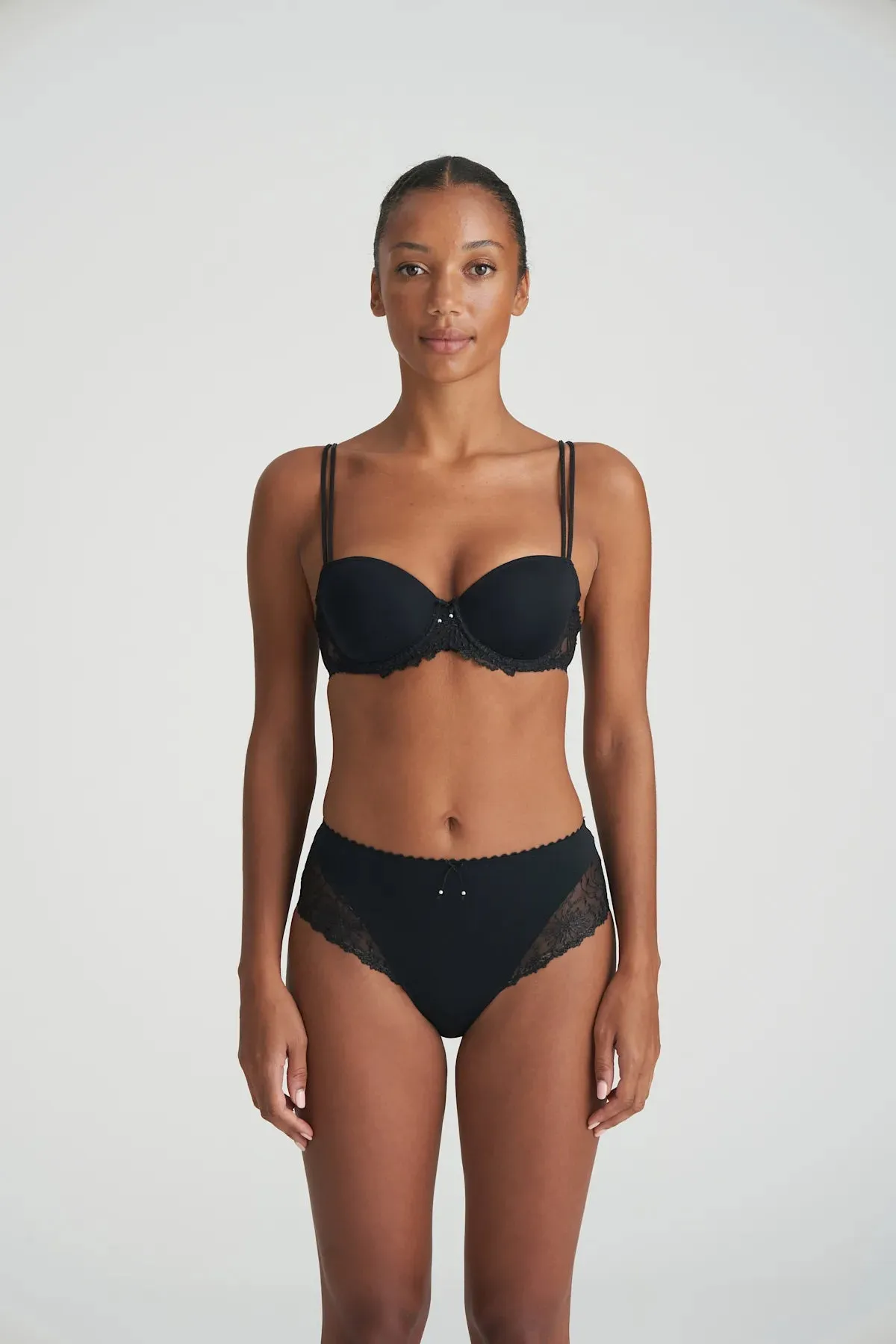 Jane Padded Balcony Bra In Black