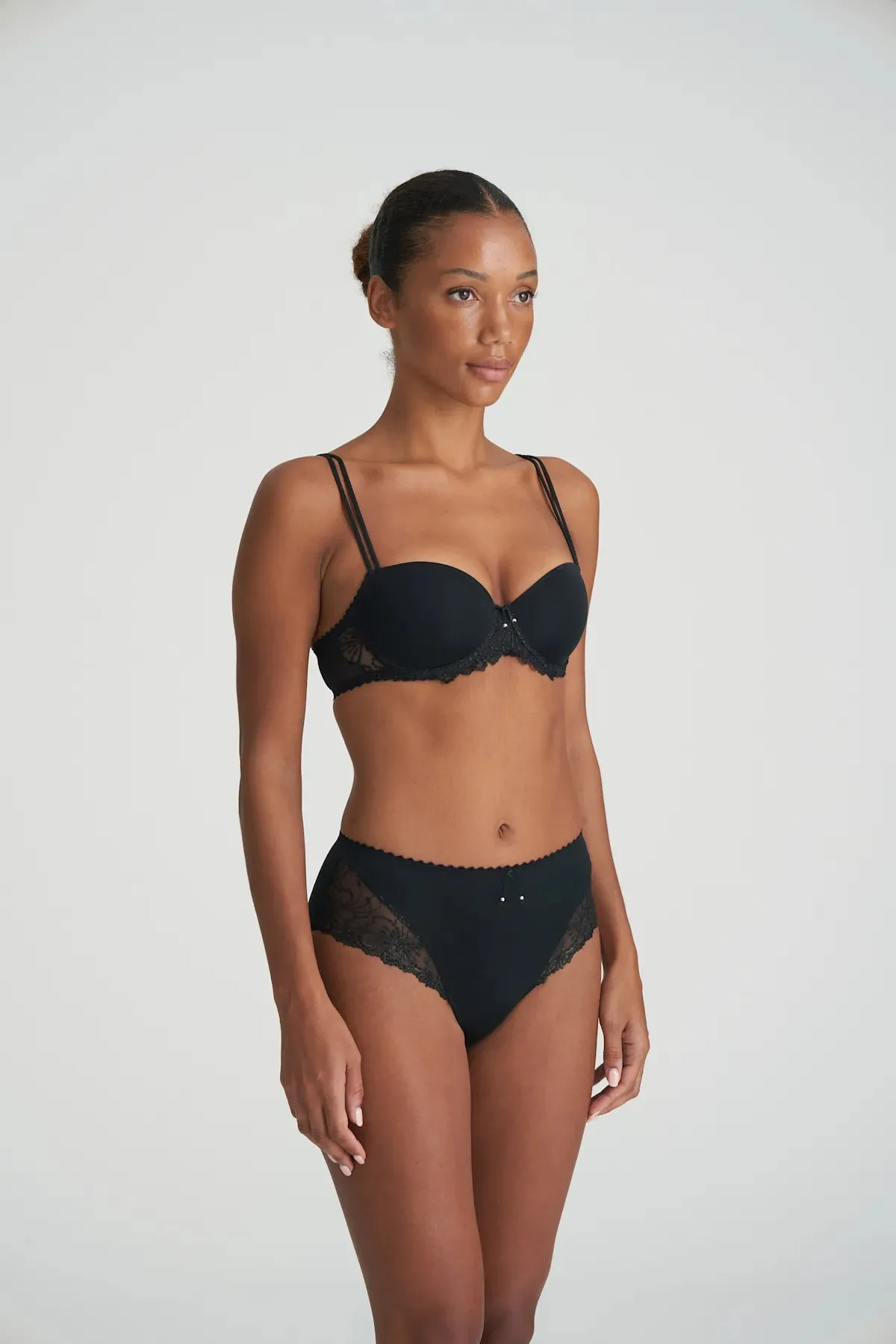 Jane Padded Balcony Bra In Black