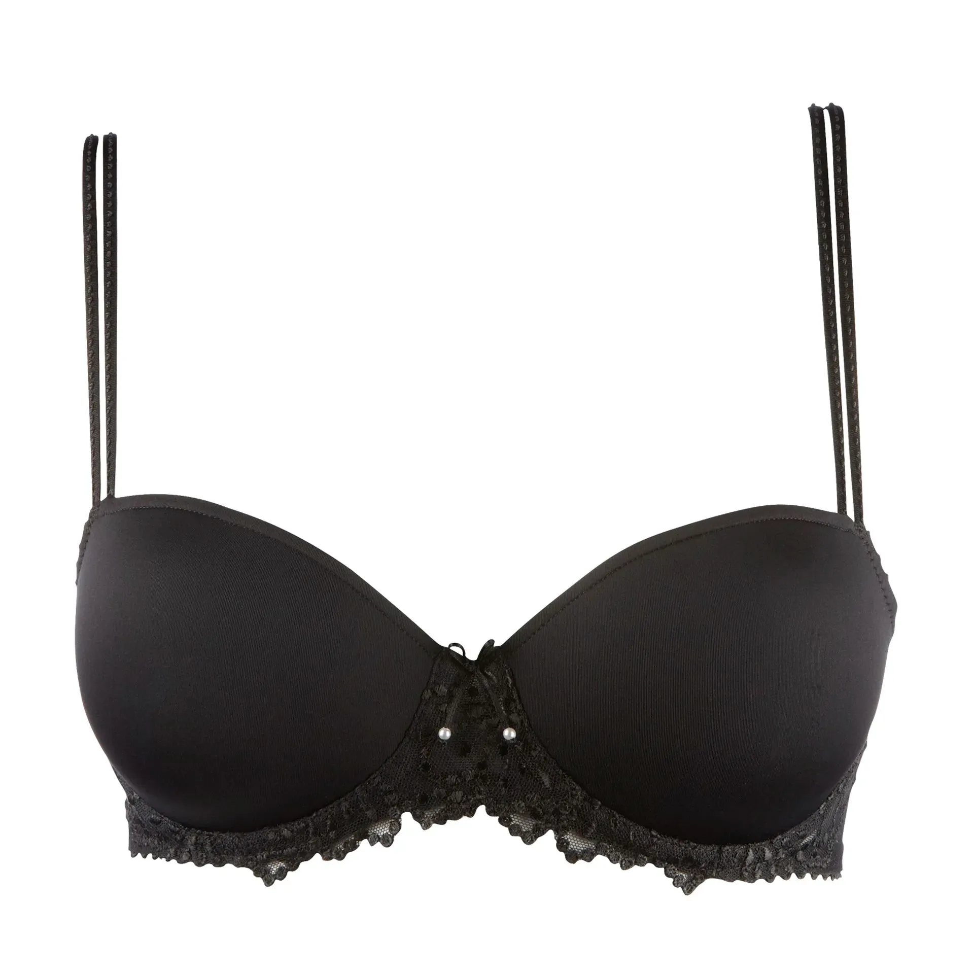 Jane Padded Balcony Bra In Black