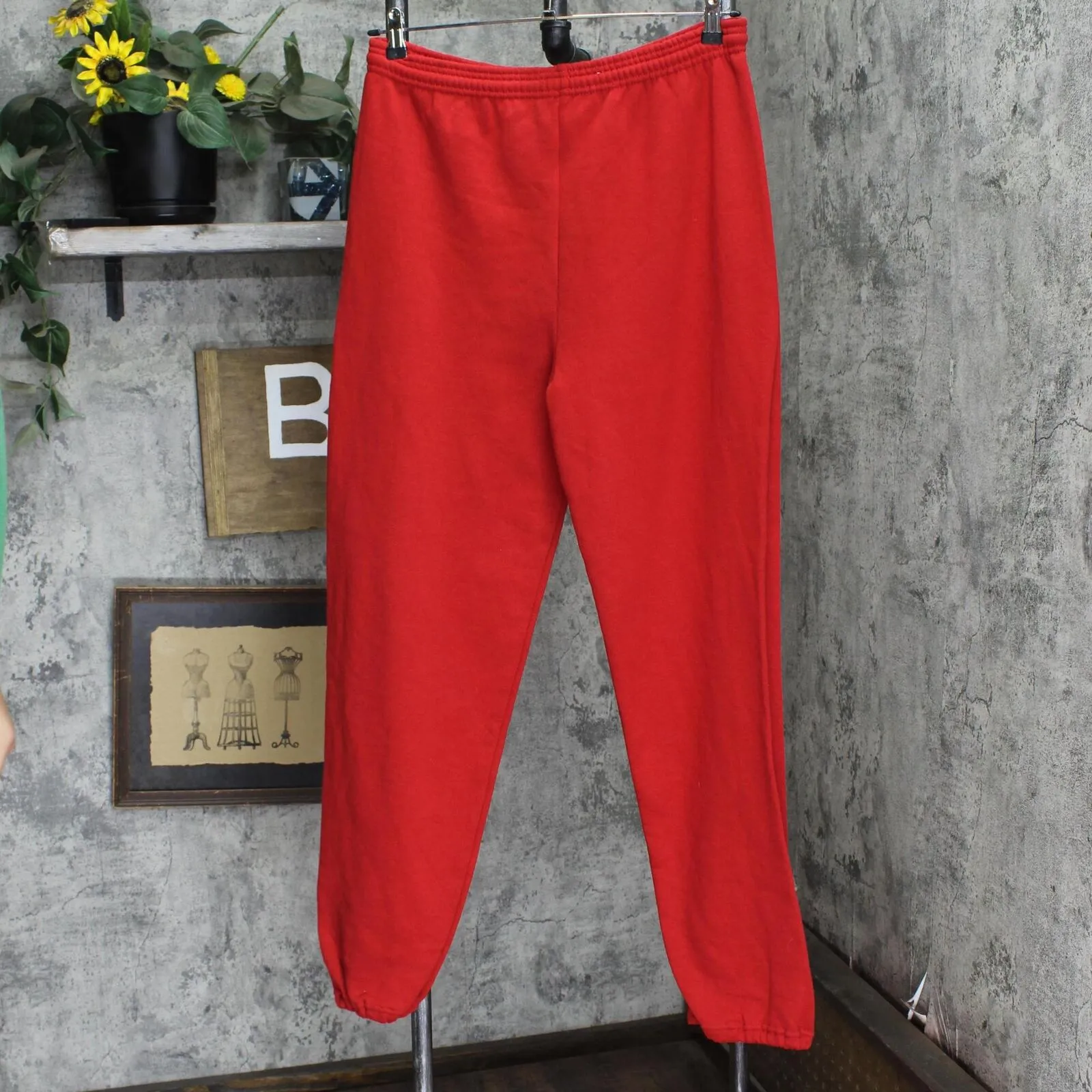 Jerzees Mens Closed Bottom Fleece Sweatpants 166f24b077583d Red L