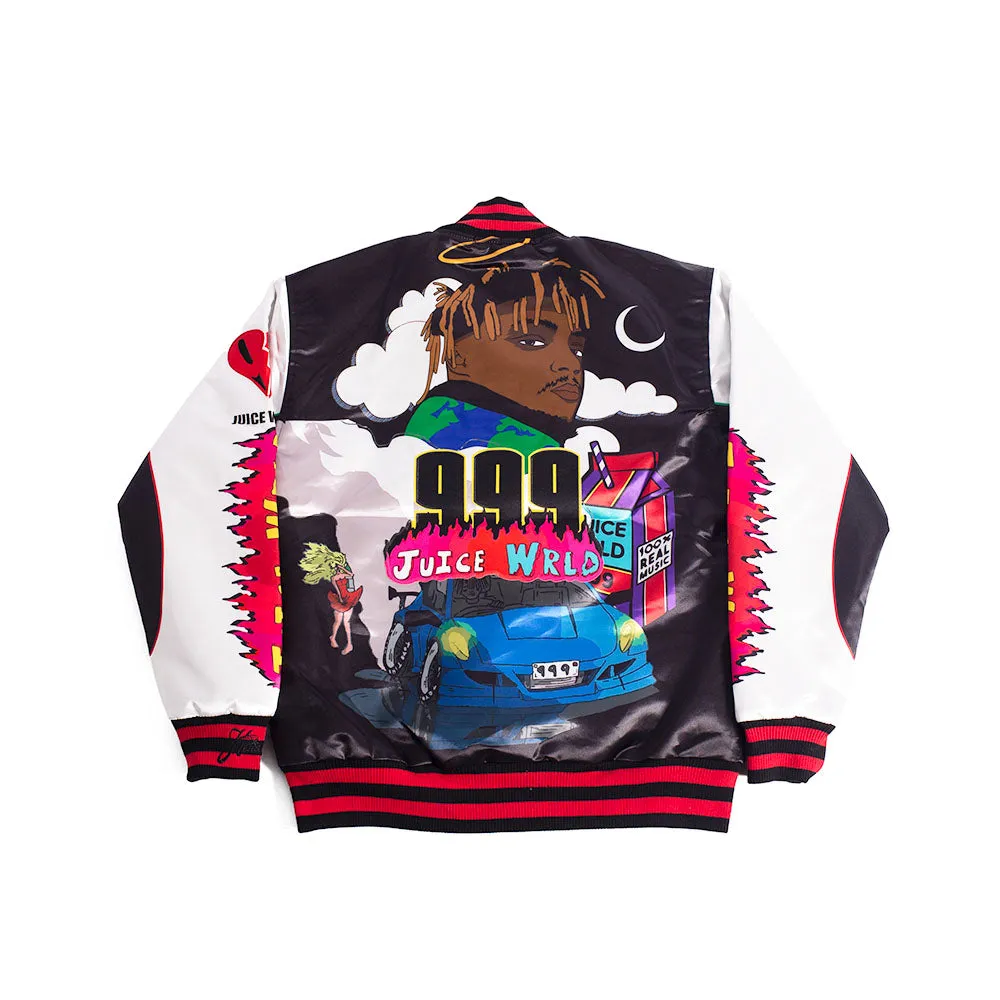 JUICEWRLD YOUTH SATIN JACKET BLACK/RED