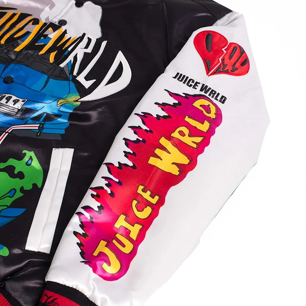 JUICEWRLD YOUTH SATIN JACKET BLACK/RED