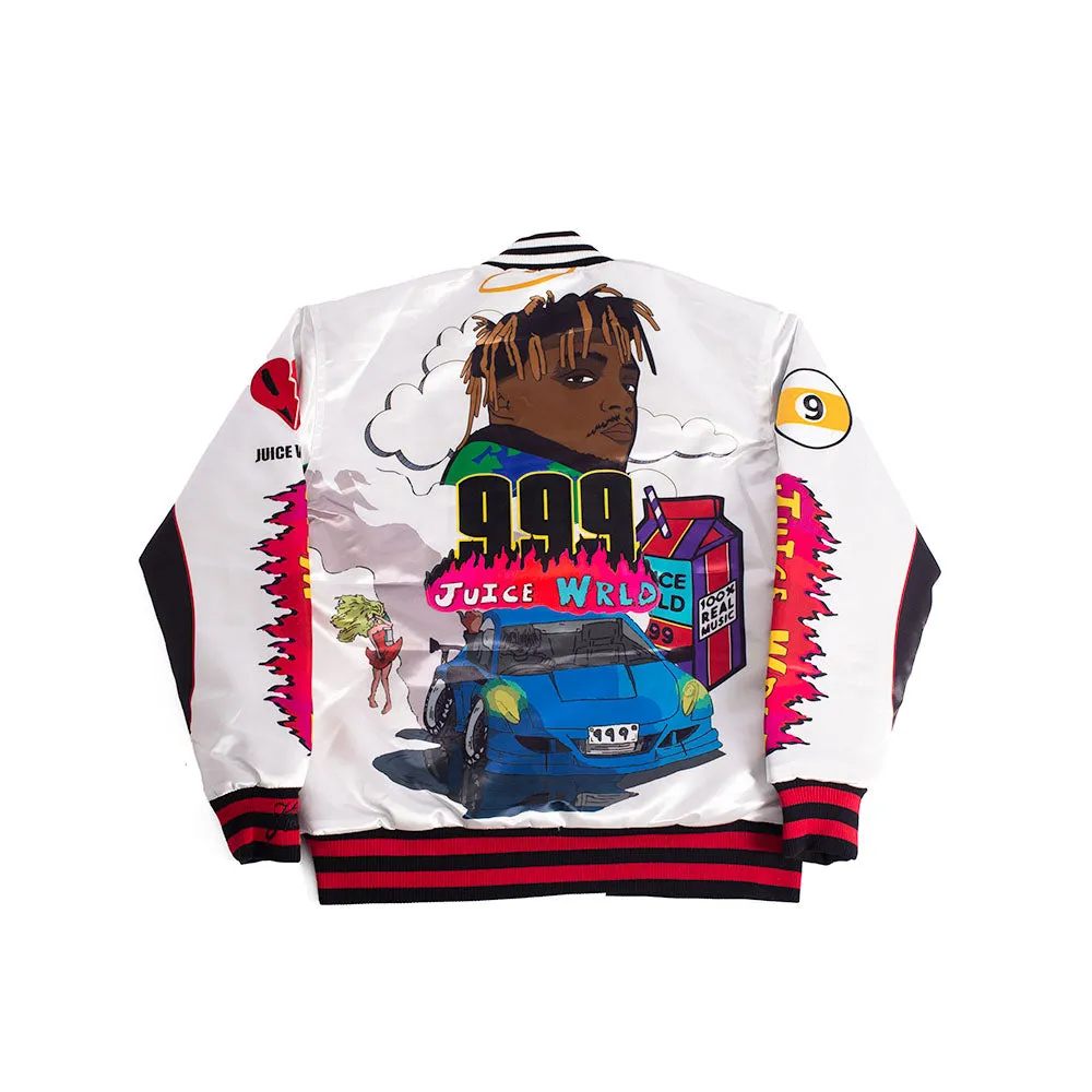 JUICEWRLD YOUTH SATIN JACKET WHITE/RED