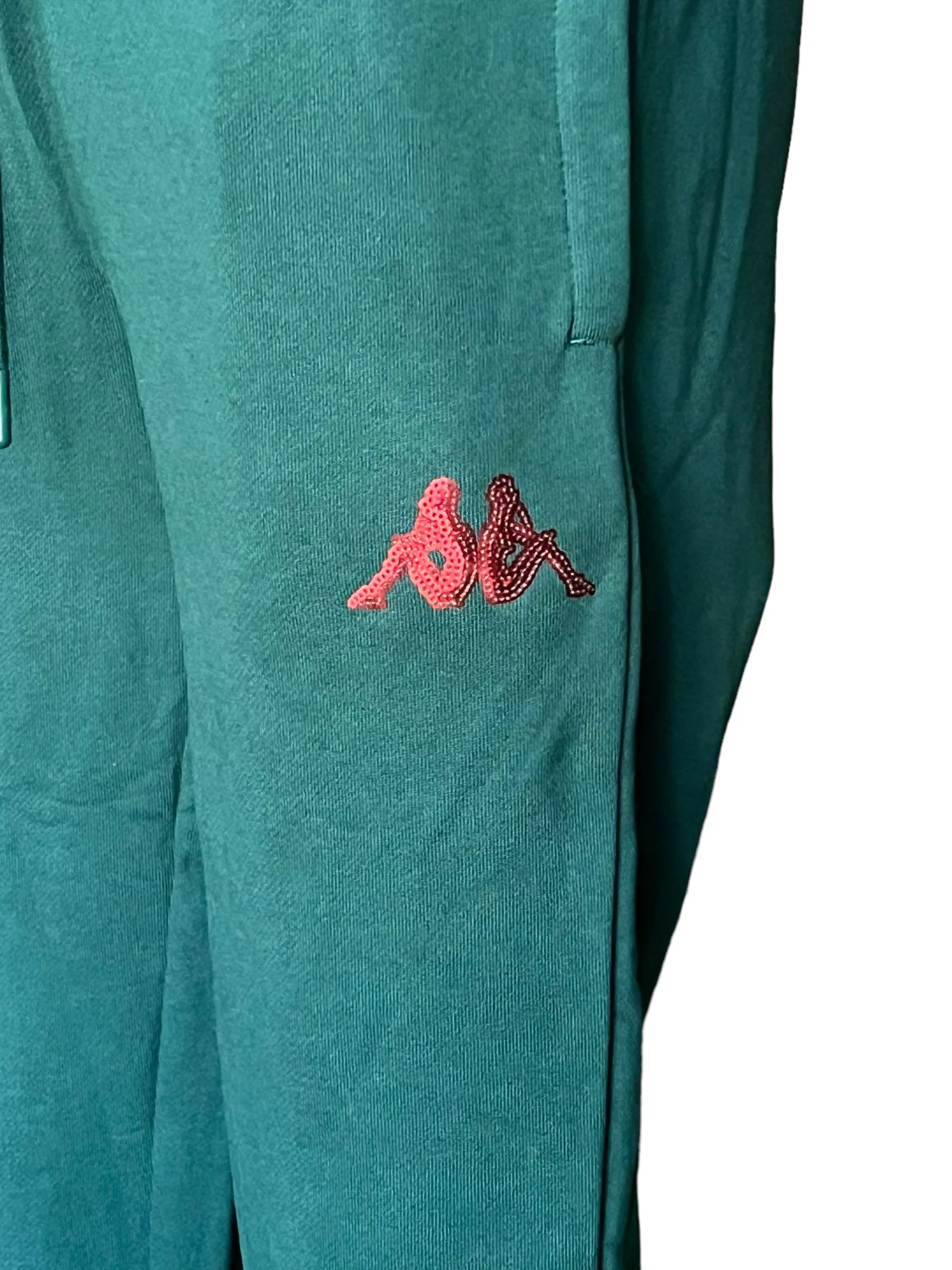 Kappa Size M Green Authentic Glitty Sweatpants
