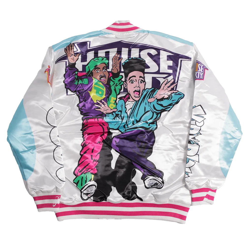 KID N PLAY HOUSE PARTY SATIN JACKET (WHITE)
