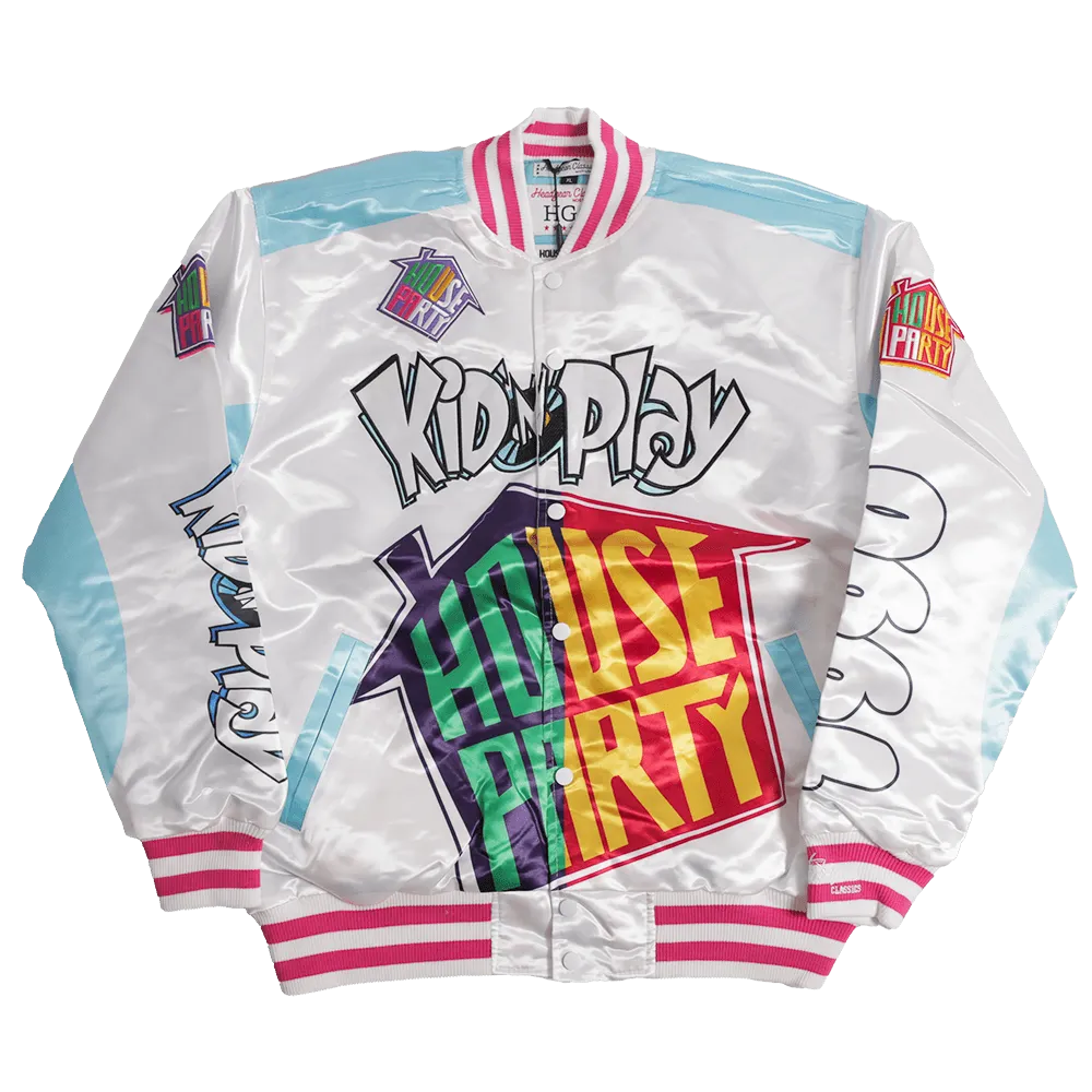 KID N PLAY HOUSE PARTY SATIN JACKET (WHITE)