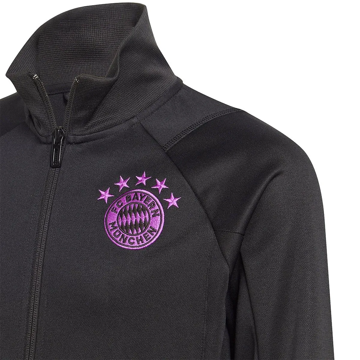 Kids - Bayern Munich black training bench tracksuit 2023/24 - Adidas