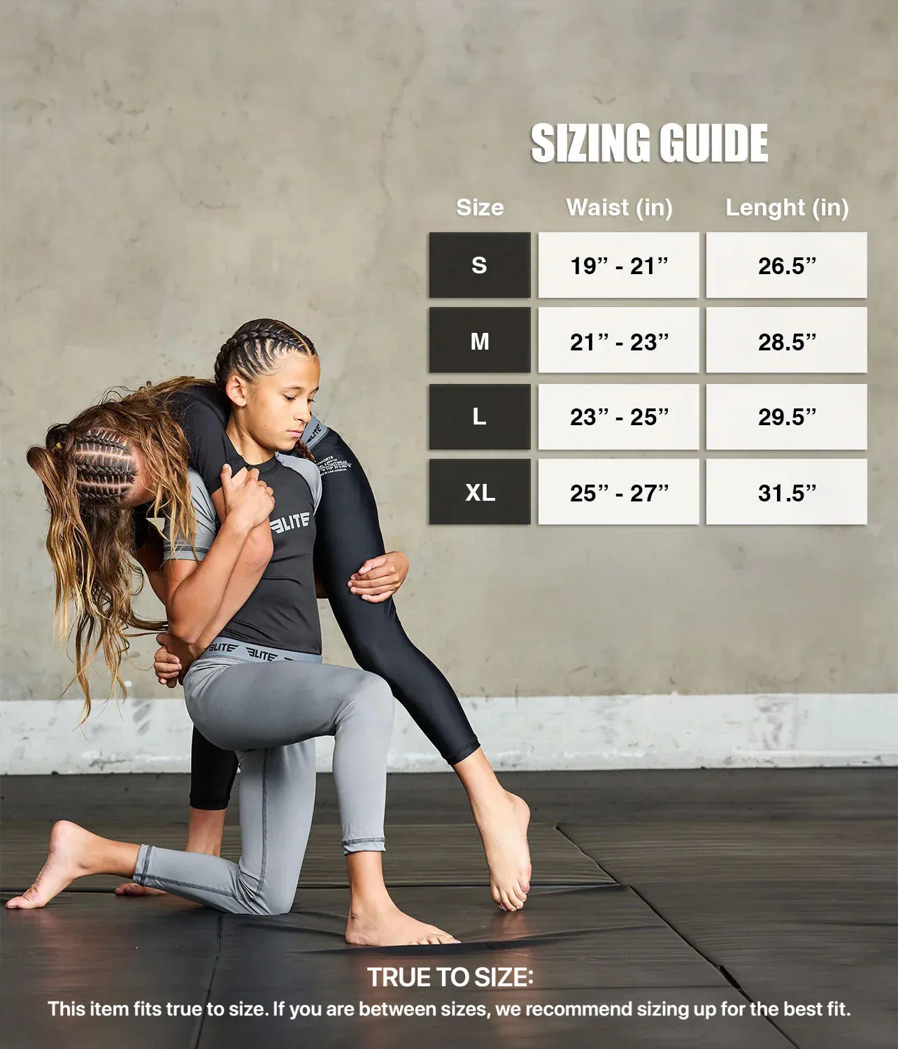 Kids' Plain Gray Compression No-Gi BJJ Spats