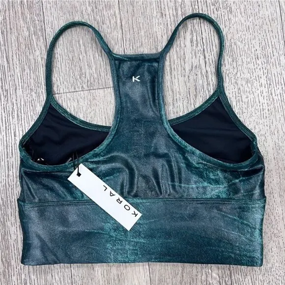 KORAL Norah Infinity Bra In Duffle Green Caiman