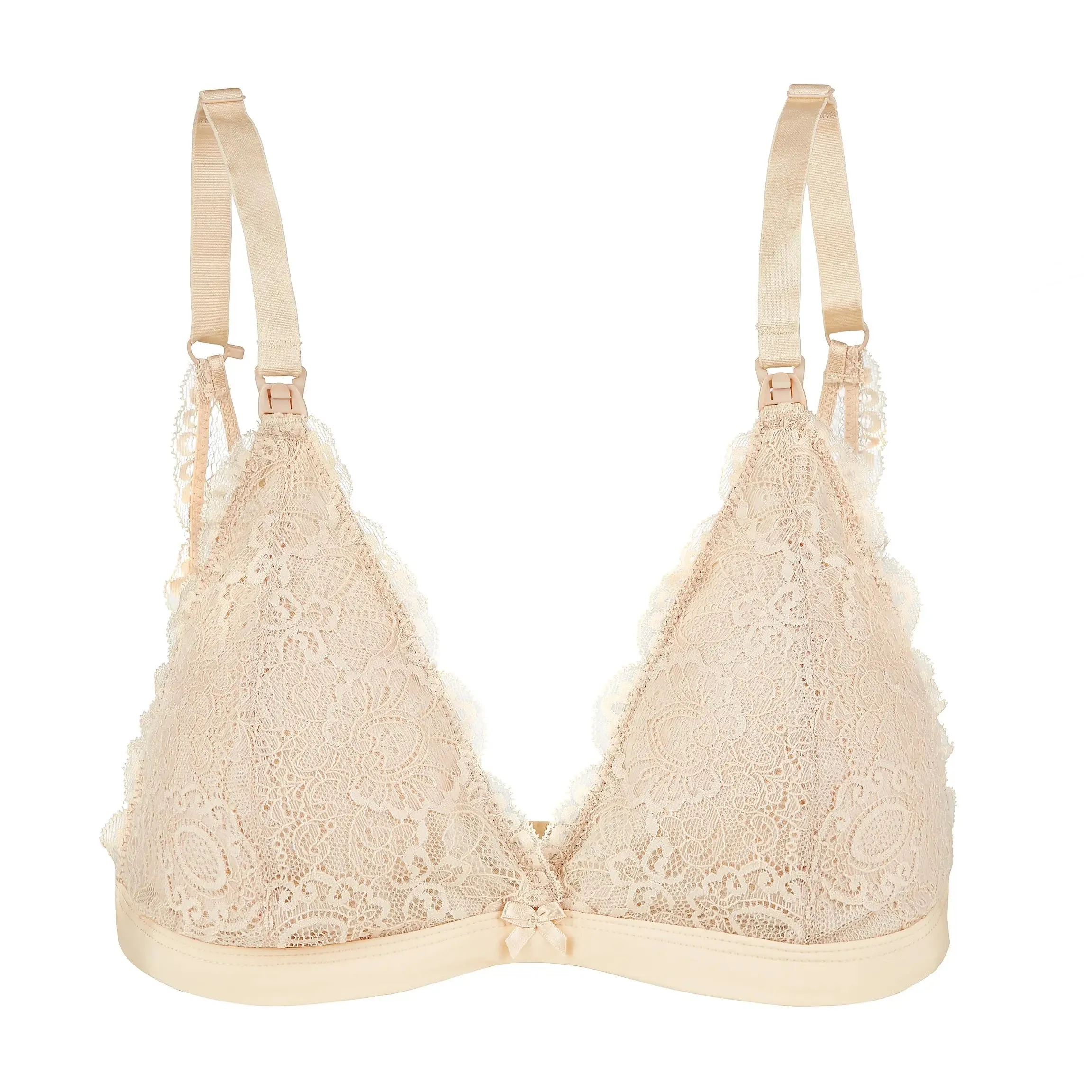 Lace Nursing Bralette - Nude