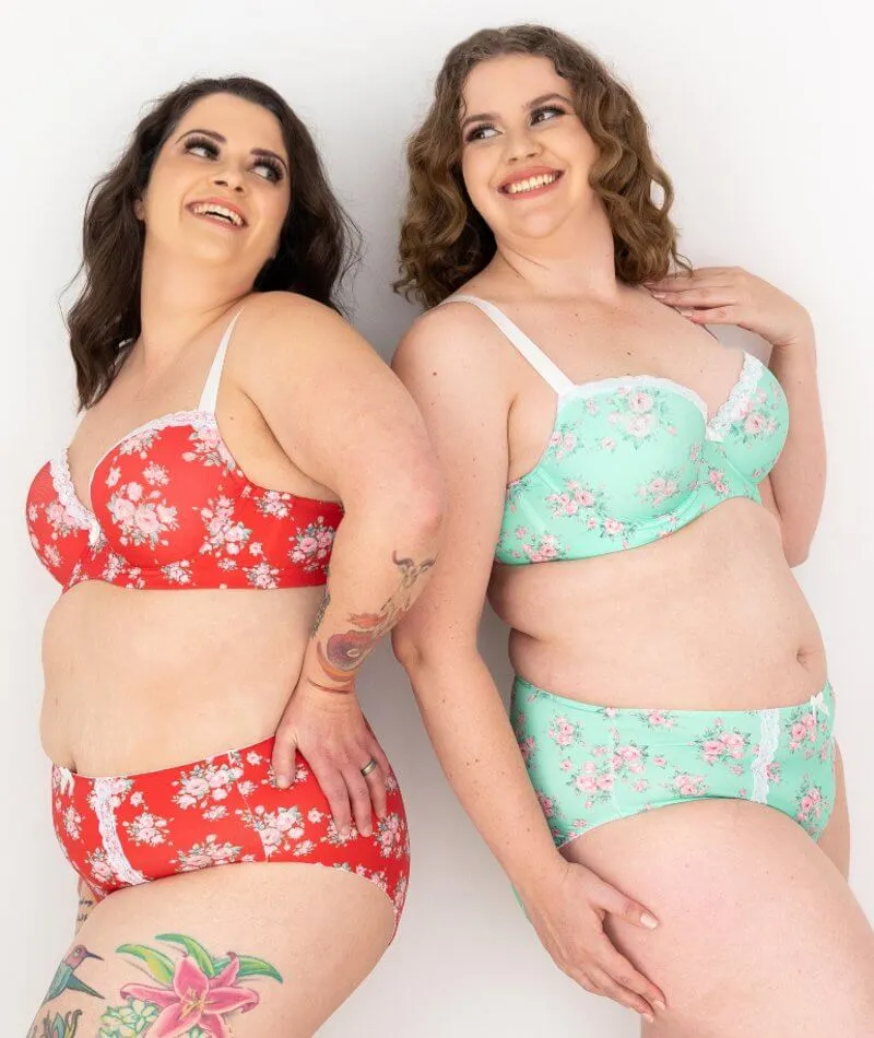 Lady Emprezz Shirley Underwire Contour Bra - Red Vintage
