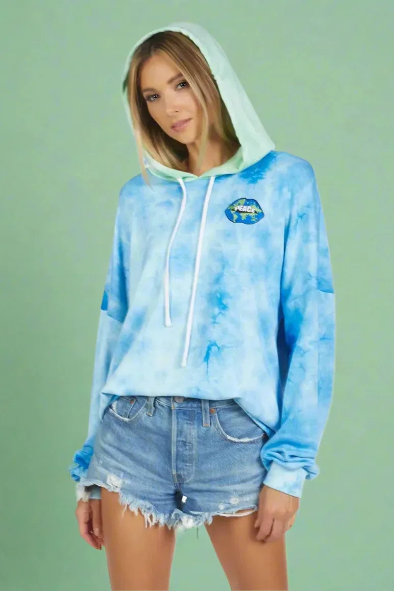 Lauren Moshi Lila World Peace Lips Hoodie as seen on Julianne Hough