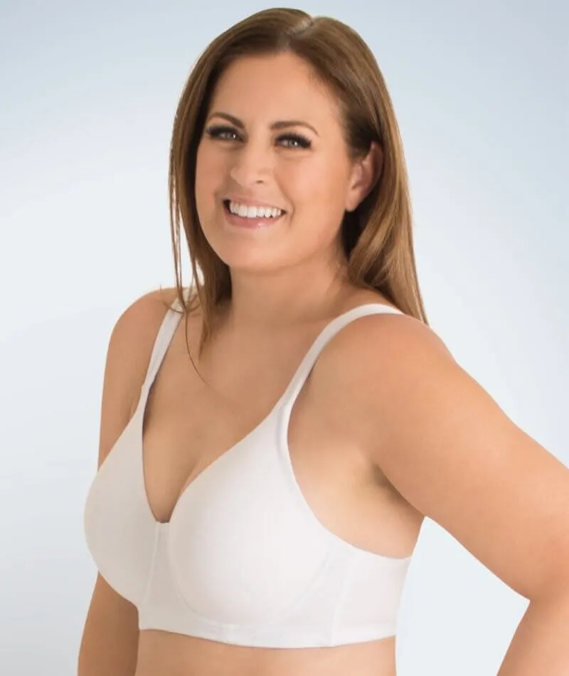 Leading Lady Molded Padded Seamless Non-Underwired Bra - White